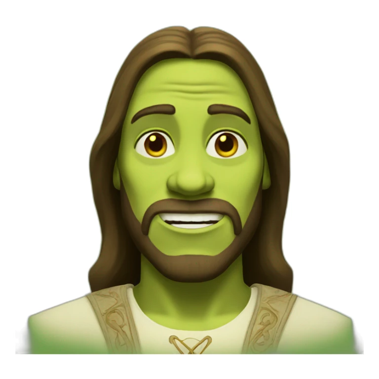 Shrek Jesus christ sticker