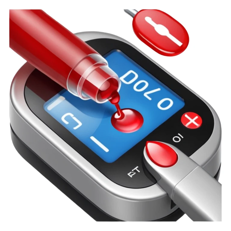 diabetes meter test finger blood sticker