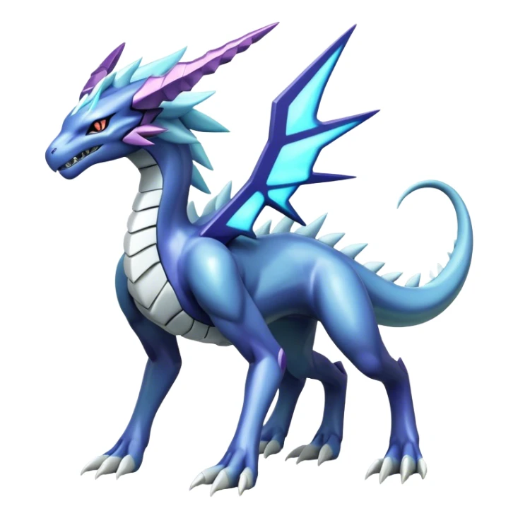  Cool Edgy Shiny Godly Ethereal Digimon-Suicune-Dialga-Kyurem-Reptile full body sticker