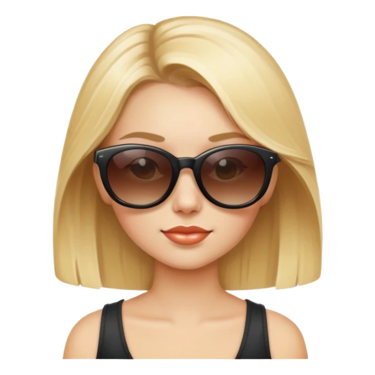 Blonde girl with sunglasses sticker