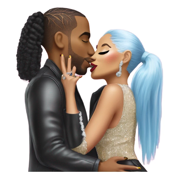 Nicki Minaj kissing Cardi B sticker