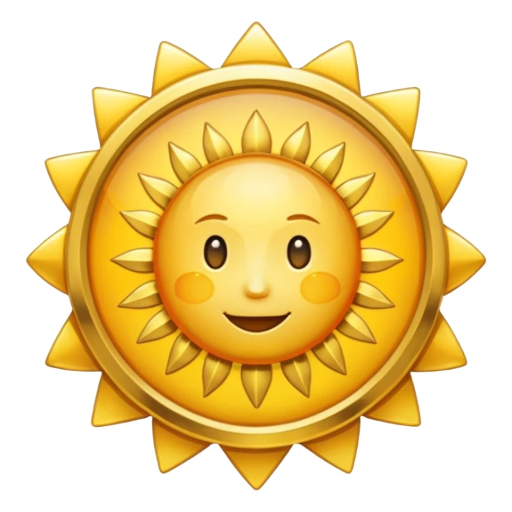Verified badge with the body of a Sun ☀️ sticker