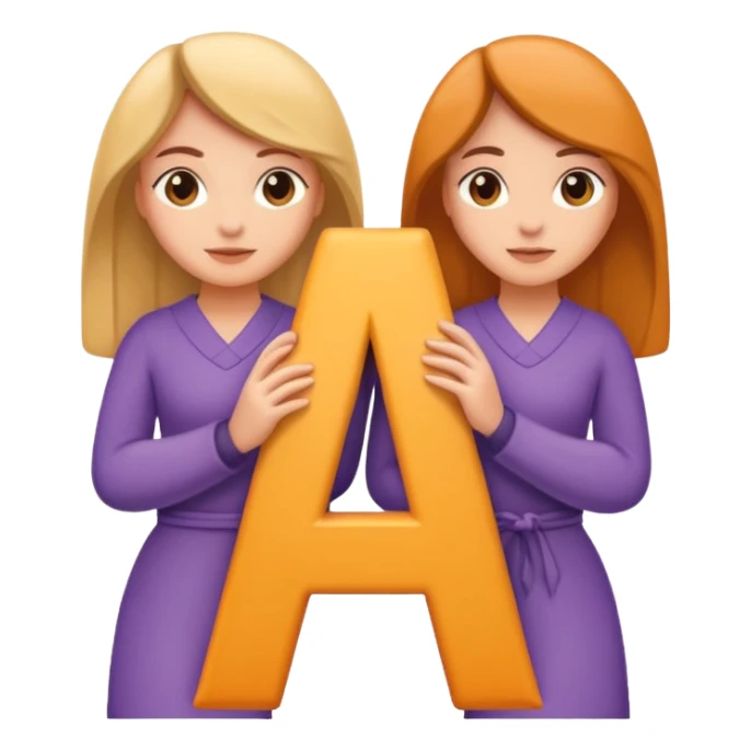 Create two letters, N and Y, in the shape of sisters.  sticker