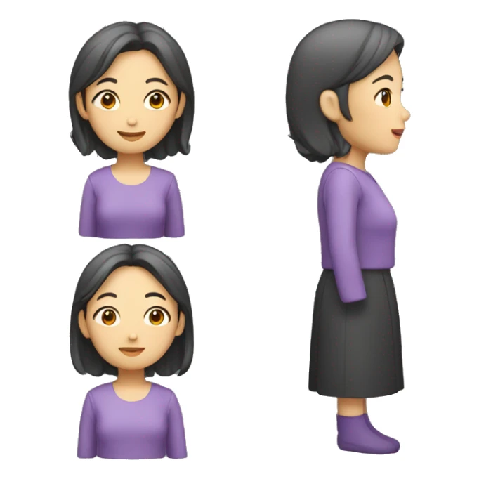 une femme asiatique de 60 ANS sticker