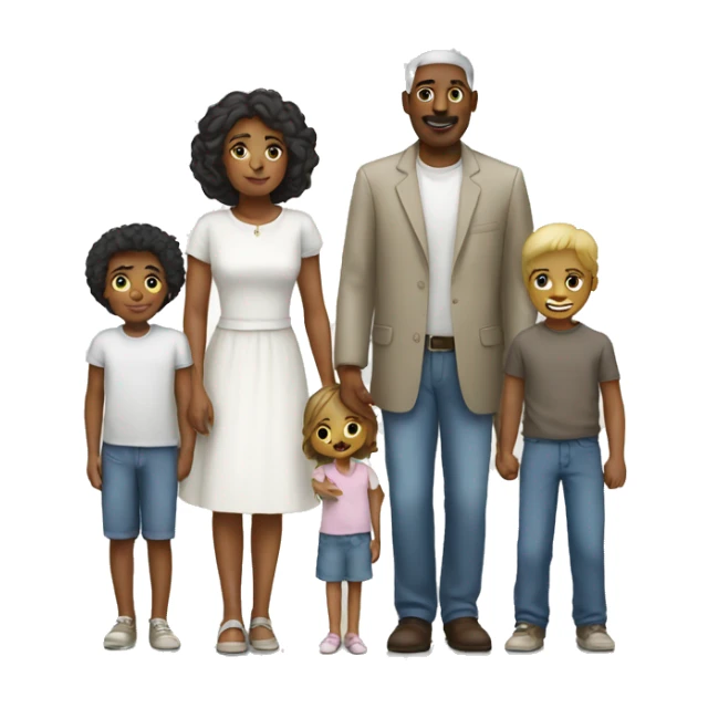 Family white sticker