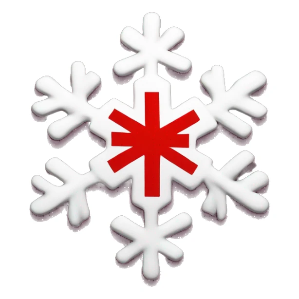 Make a snowflake with a Red Cross across it, put a big Red Cross across it like if you wanted to cancel the snowflake sticker