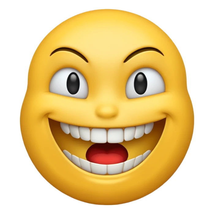 Scary smile emoji  sticker