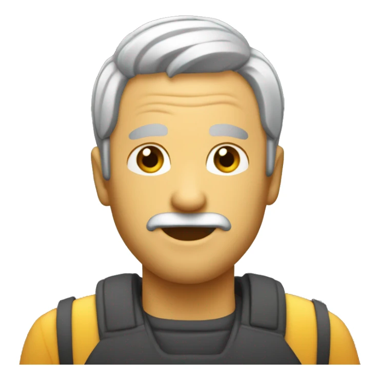 Persona con entradas en el pelo moreno de 50 años sticker