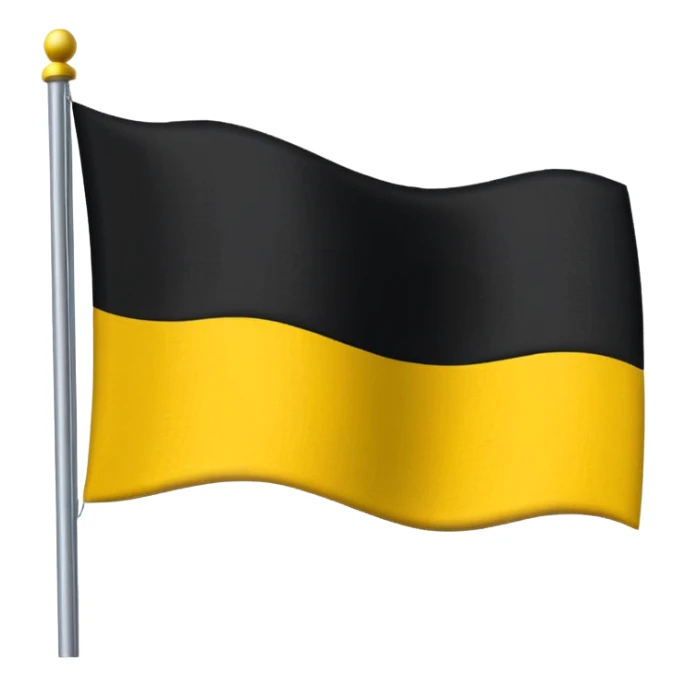 Flag tricolour up to down black yellow and white sticker