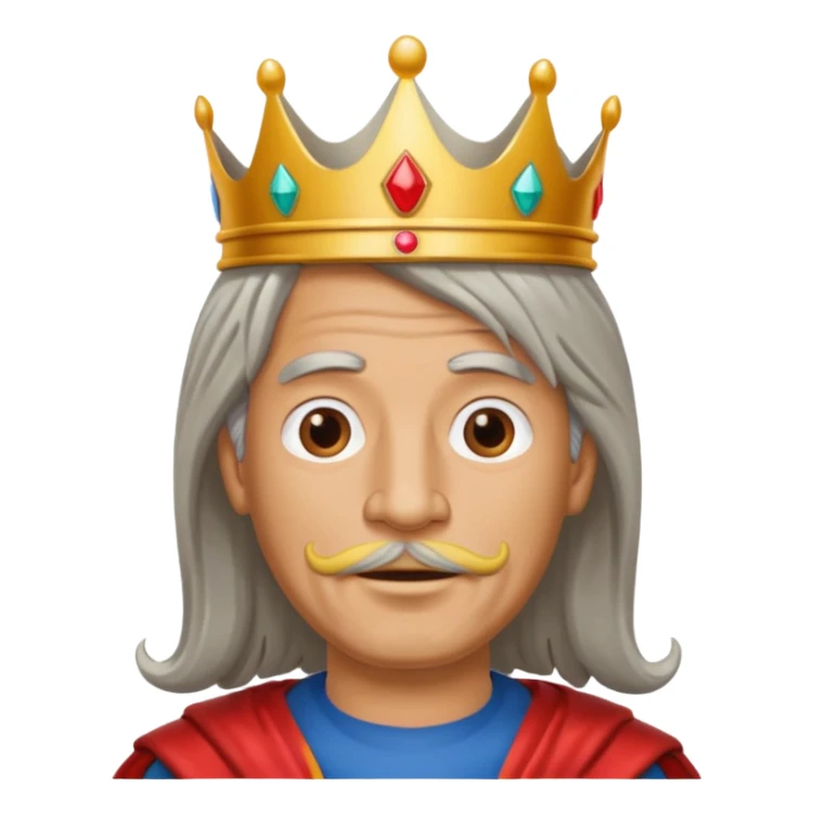 Burger King Crown guy with long grey hair sticker