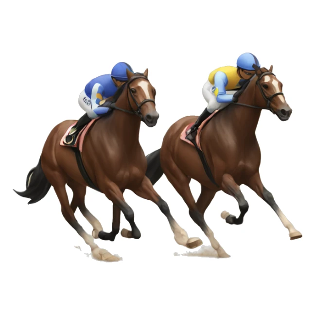 Two Horse trot racers running side by side sticker