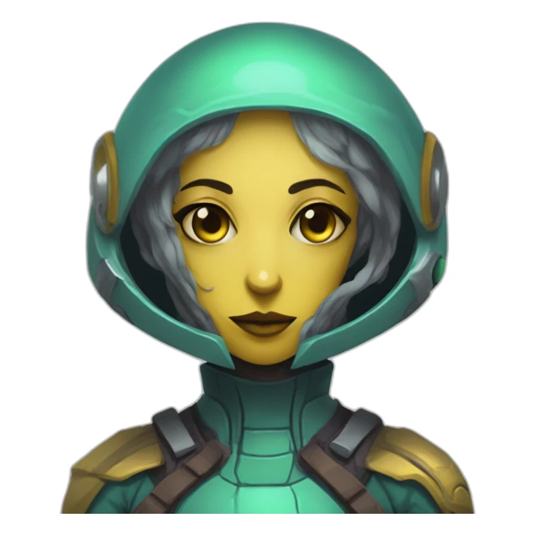 alien captain futuristic roguelike rpg style inspired by slay thee spire sticker