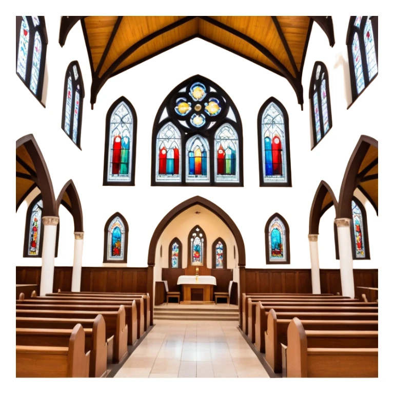 interior of a church sticker