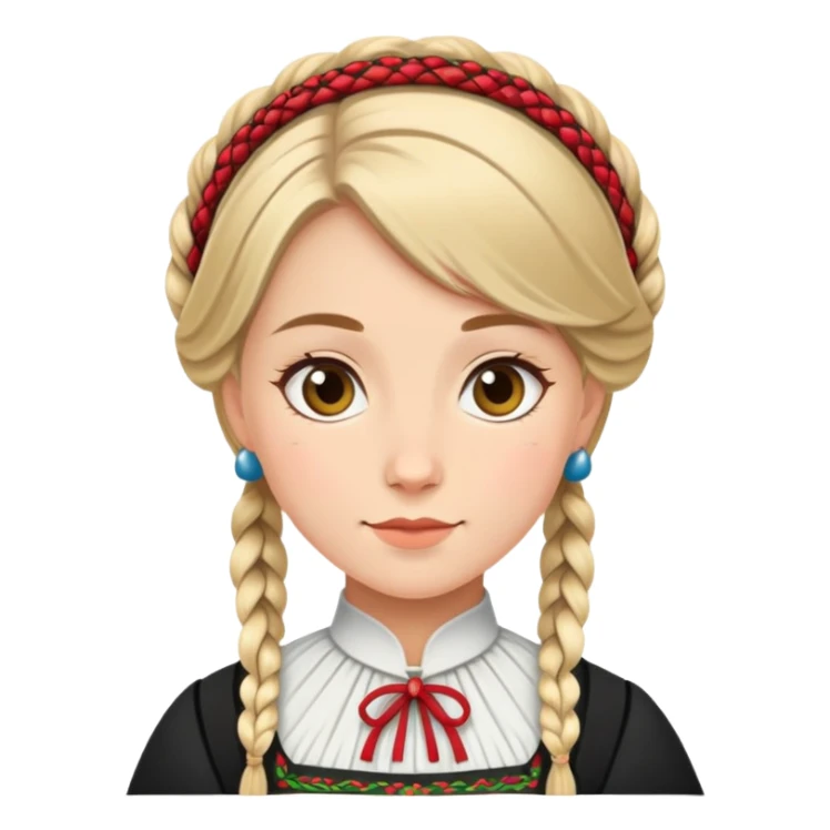 shoulder down woman wearing a bunad sticker