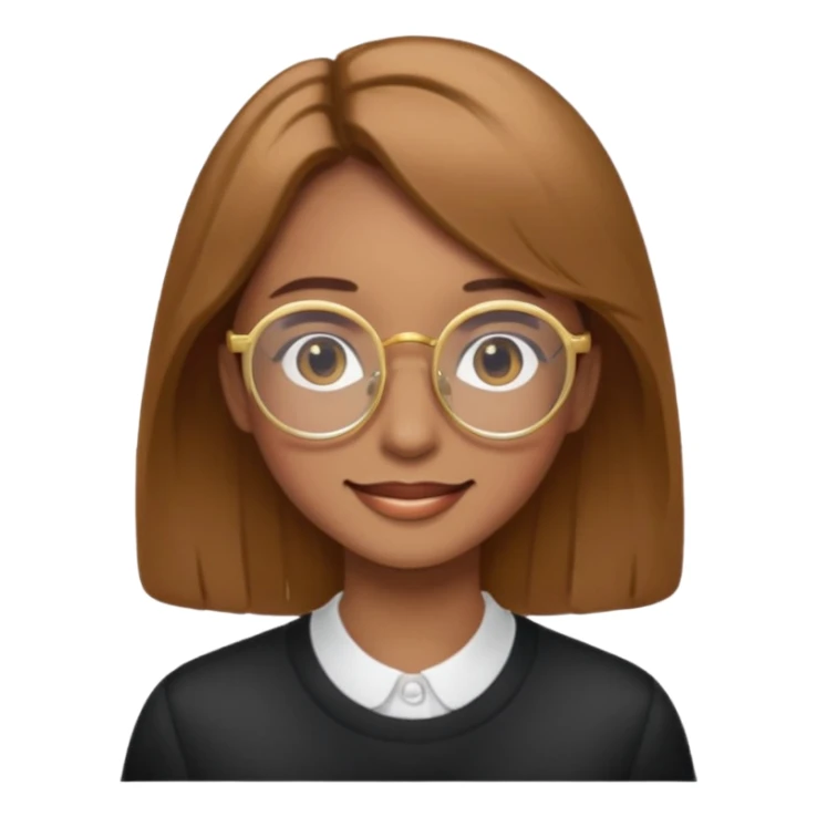 Chico pelo castaño claro com gafas redondas de color dorado  sticker