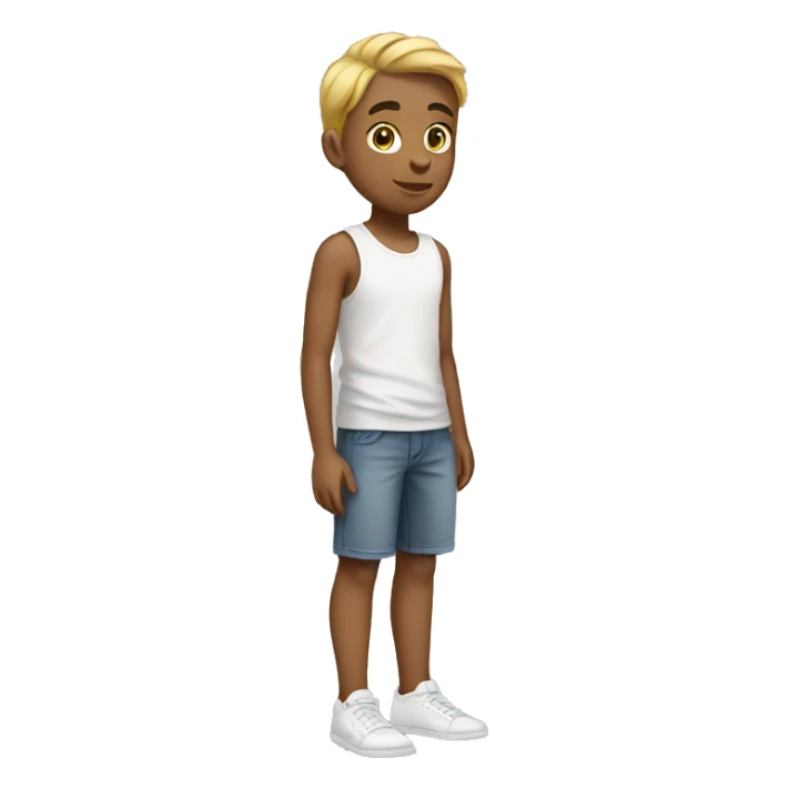 Full length white teenager sticker