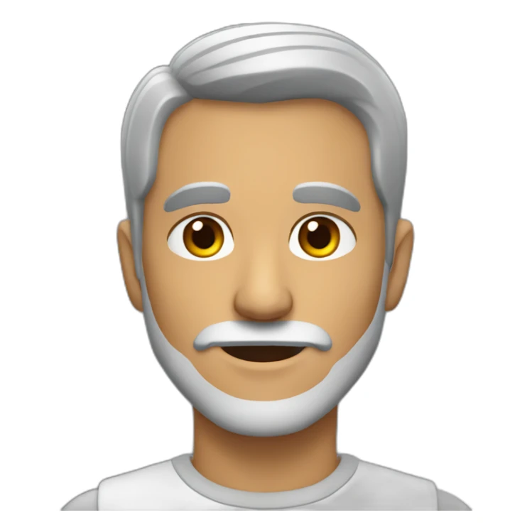 latin man with some gray hairs and a short beard sticker