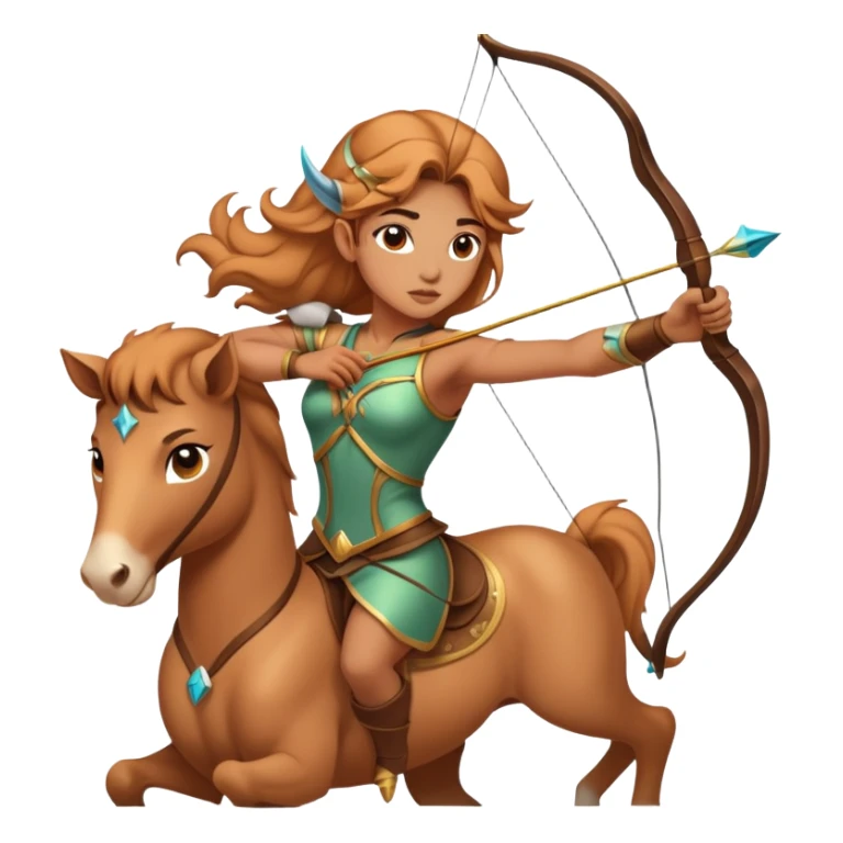 Sagittarius centaur, half horse half woman, archer  sticker