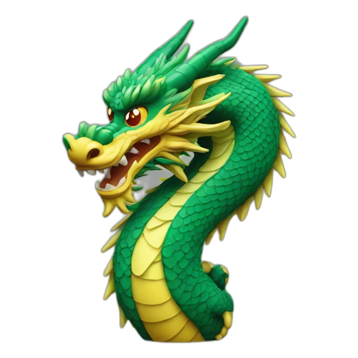 Only the profile of a Chinese dragon facing sideways sticker