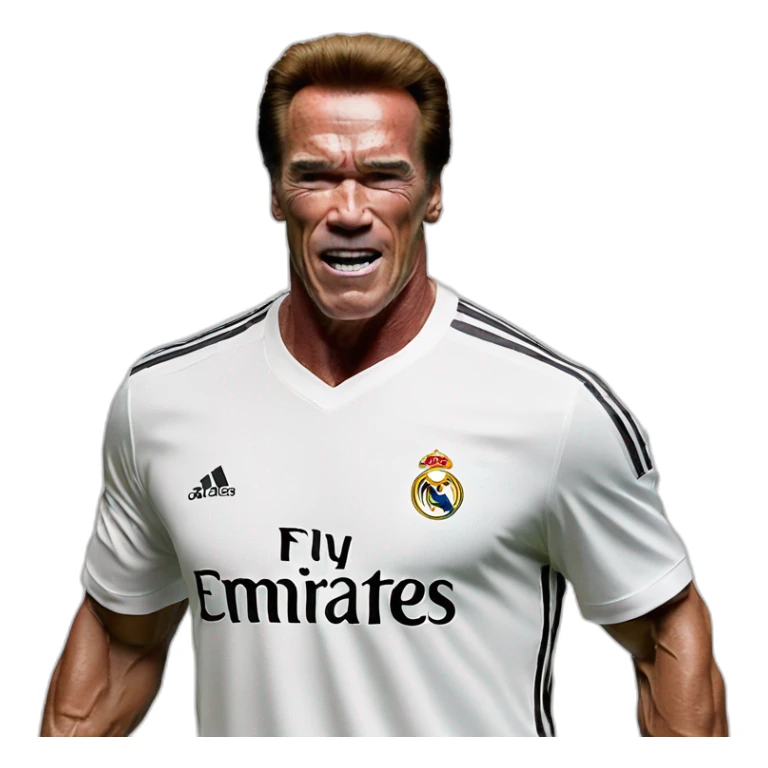 arnold schwarzenegger jugador del real madrid sticker