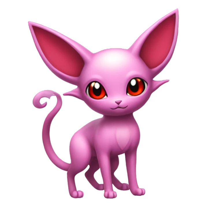 Pink Espeon Pokémon with red orb full body sticker