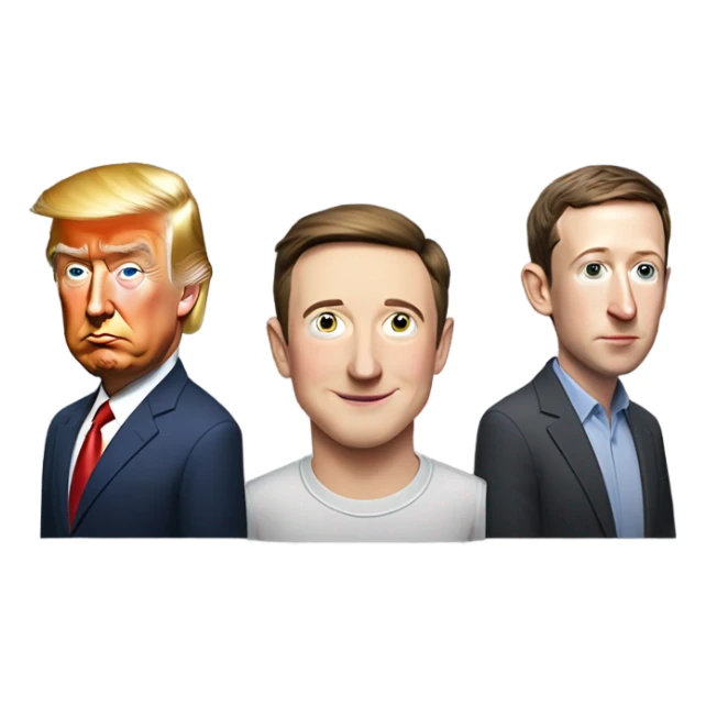 Trump Musk Zuckerberg sticker