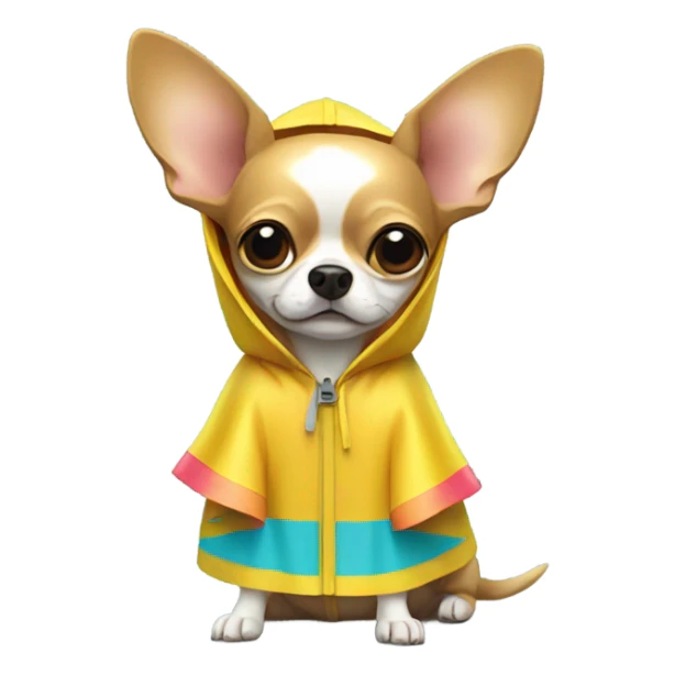 Chihuahua in a raincoat sticker