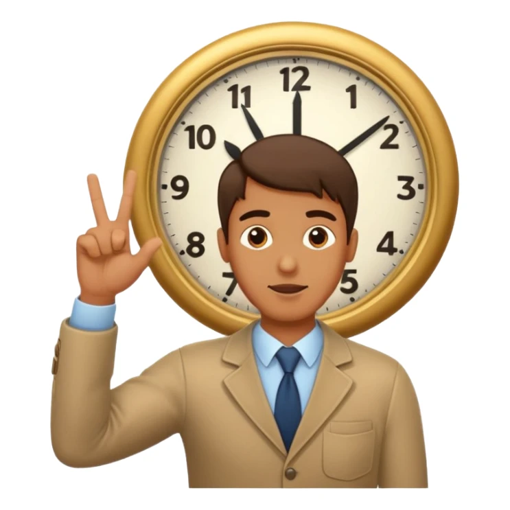 Guy saying clock it with his fingers in pinching position  sticker