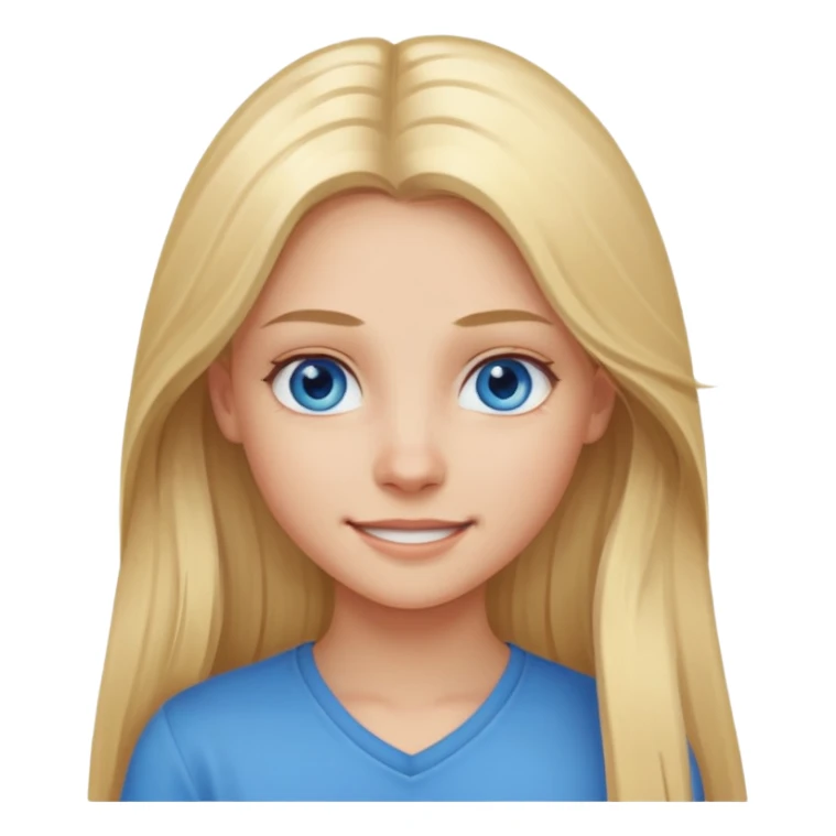 Responsibility for one's decisions and determination in the image of a smiling girl with long blond hair and she has blue eyes sticker