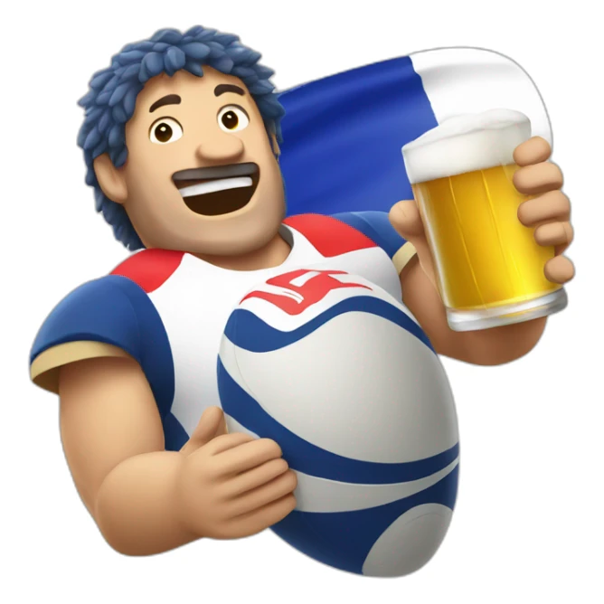 Rugby France beer sticker