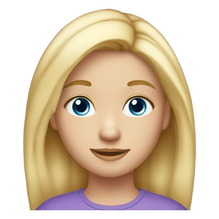 10 year old girl, blonde hair, blue eyes sticker