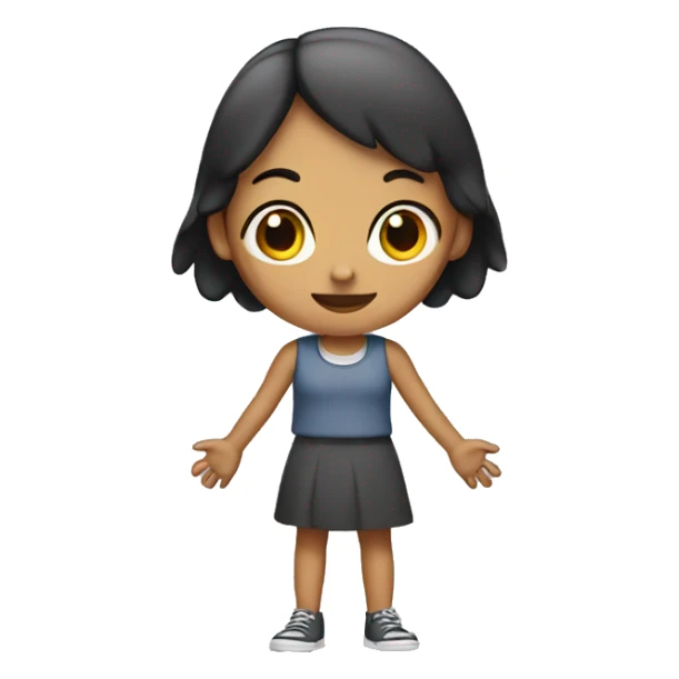 a girl with 3 arms 5 legs 8 heads sticker