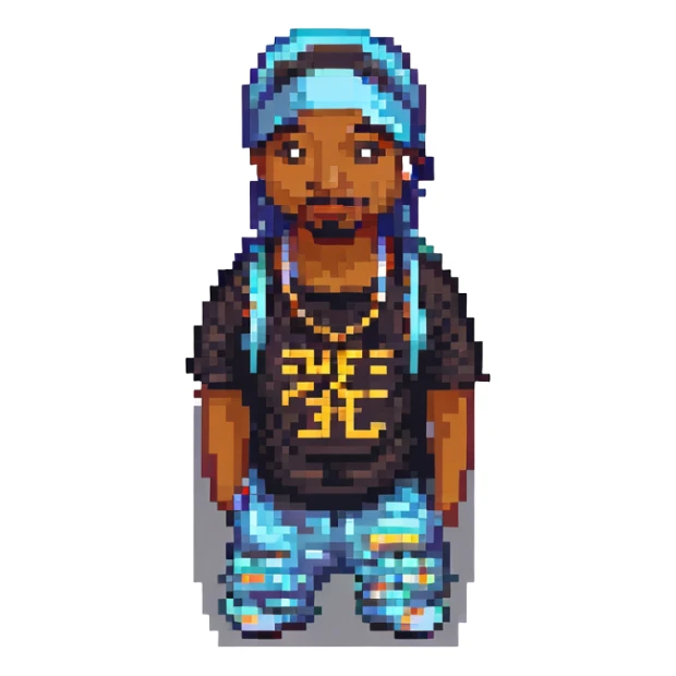 Репер 2Pac, no background sticker