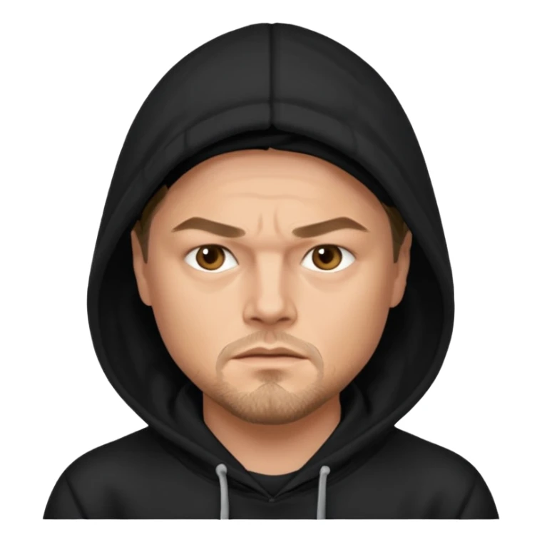 leonardo di caprio wears black hoodie sticker