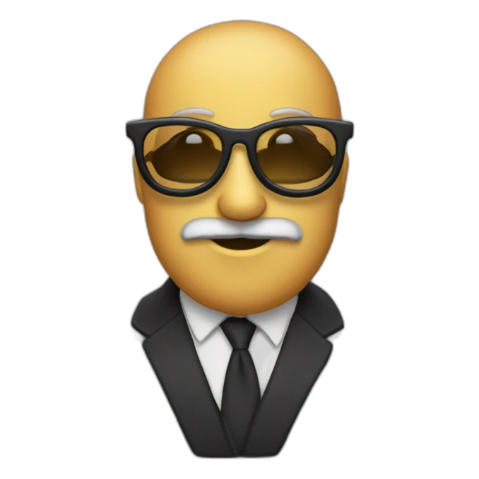 Tête avec des lunettes écoutant de la musique sticker