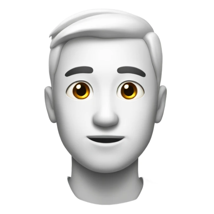 White with asymmetric black spot on his head sticker