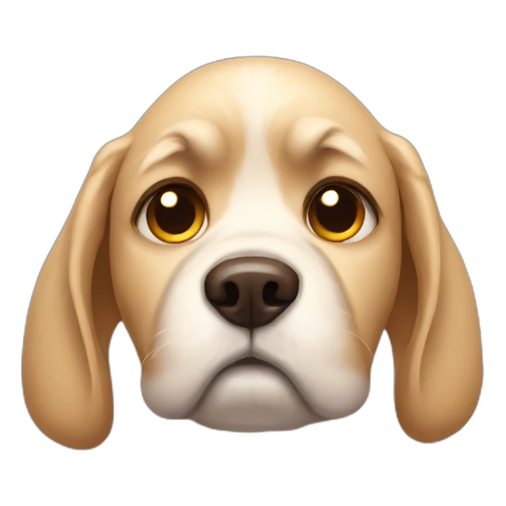 Sad dog sticker