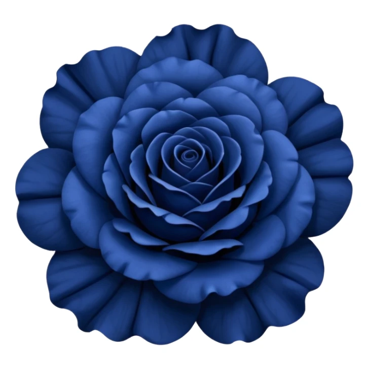 rose shape flower, no stem, now make it a dark indigo color sticker