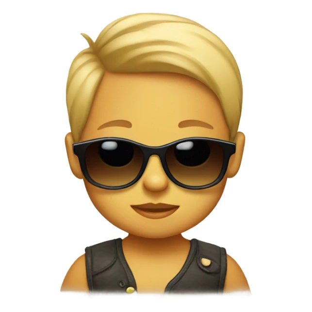 Baby wearing sunglasses sticker