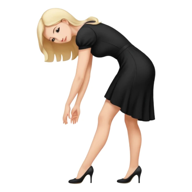  Woman necked bending over showing vagina sticker