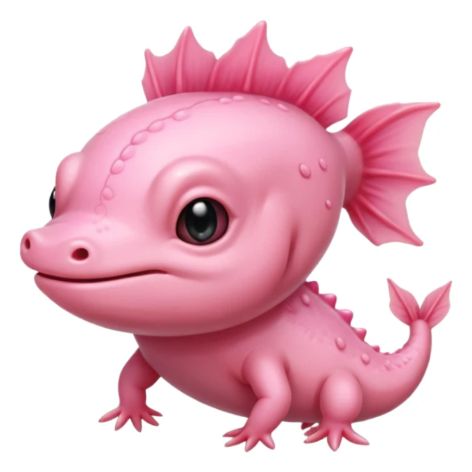 cute mexican pink axolotl sticker