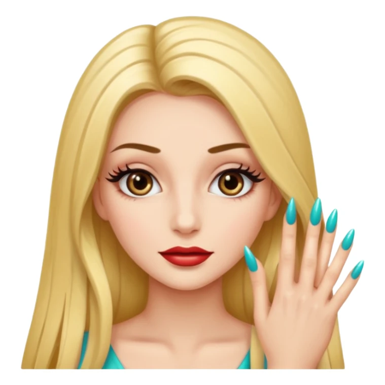 Girl with long nails and long lashes sticker