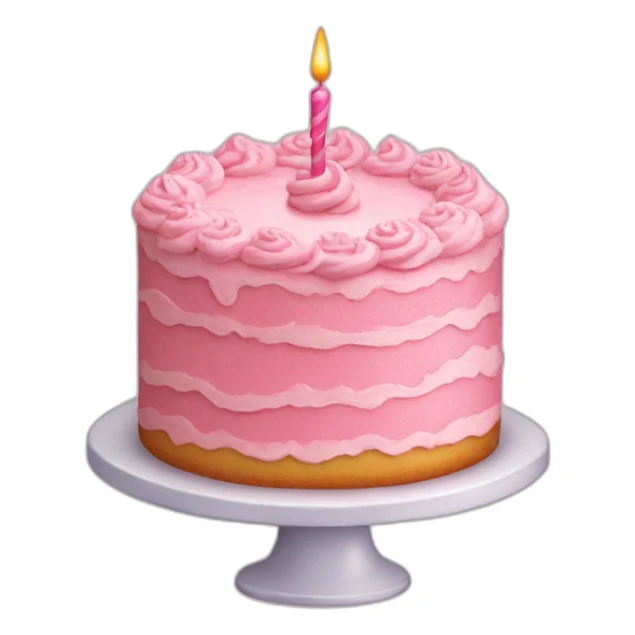 Birthday cake pink frosting sticker