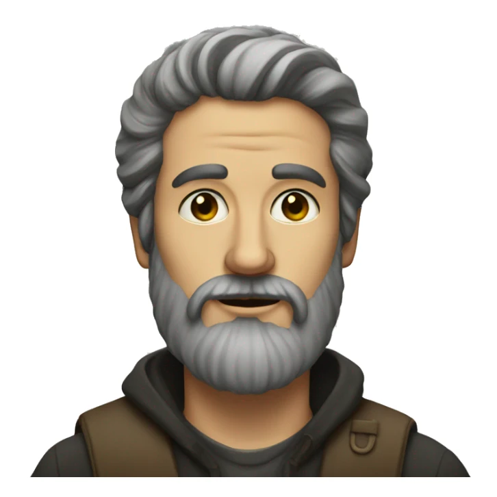 portrait of a bearded man sticker