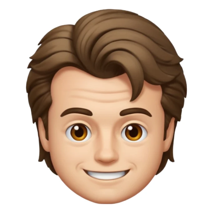 Steve harrington emoji with much hair and more expressful eyebrows sticker