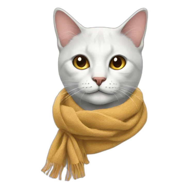 Fashion Cat in fashion scarf sticker