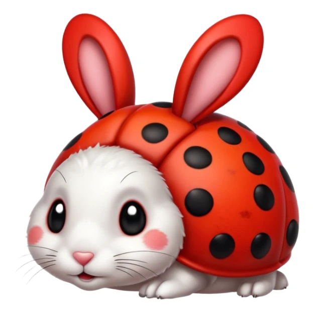 The mix of a bunny and a ladybug sticker