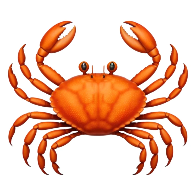A crab with a total of eight legs sticker
