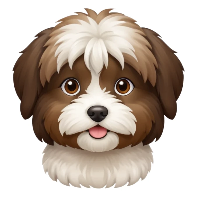 Havanese dog with brown and white fur sticker