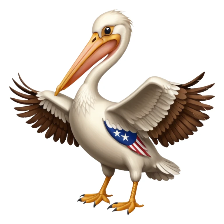 Make a pelican like the one on the Louisiana flag sticker